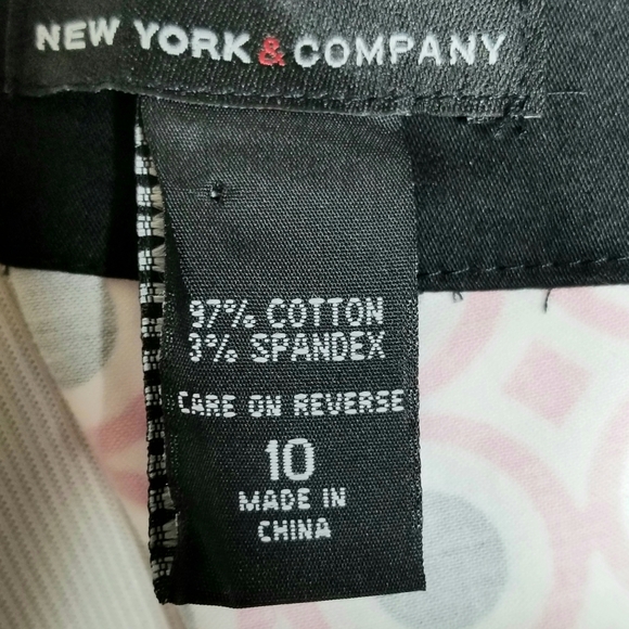 NEW YORK & CO Sheath Dress NWT Lightweight Sleeveless Pink Black Size 10 - Picture 5 of 7